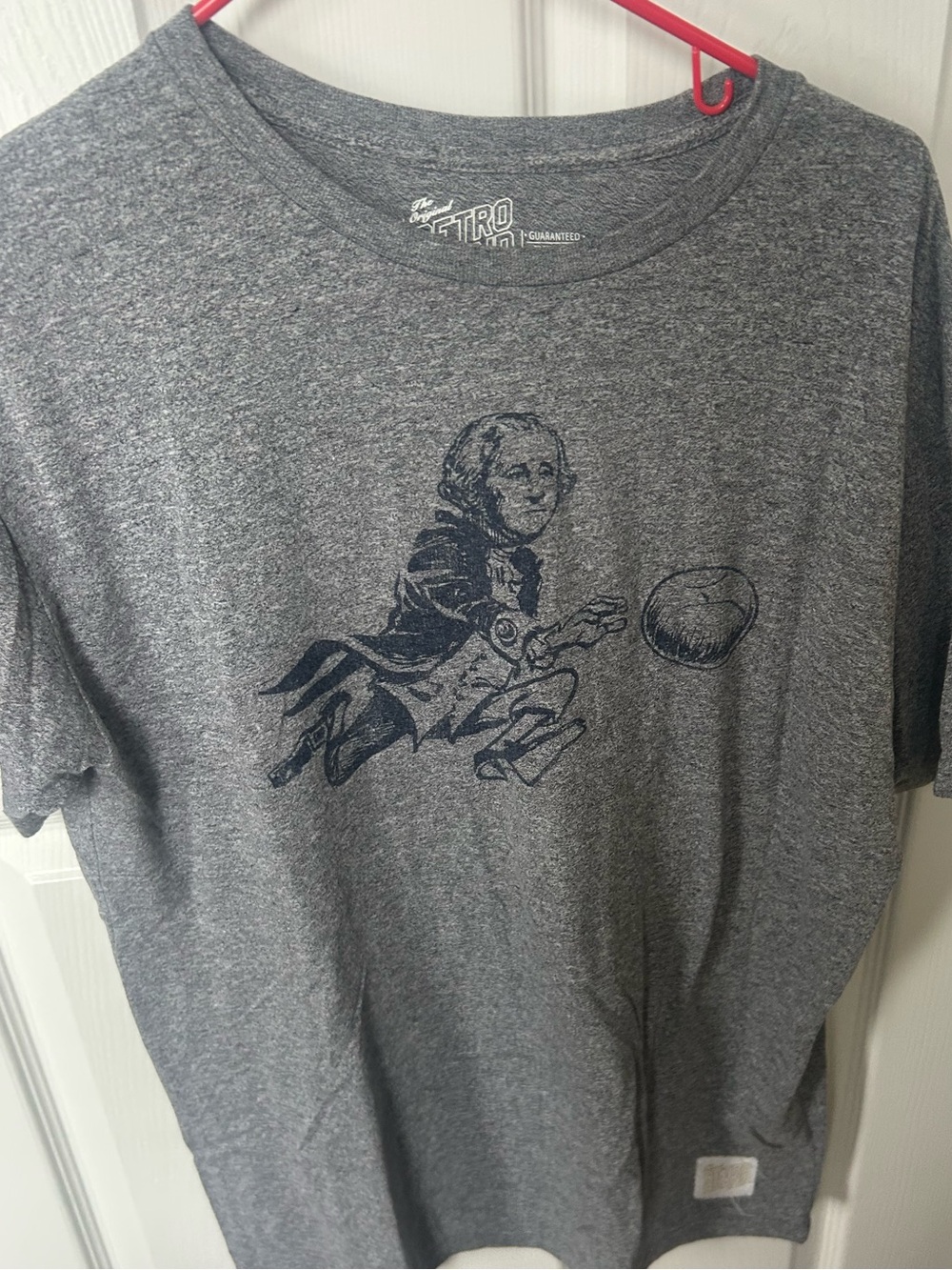 Men's Gray Tee - GW George Washington University basketball, size L, Retro Brand